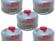 T-Trade Multipack 5 Pezzi Bombolette Gas Butato SGC230 Attacco a Vite Catering Campeggio C...