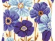 Vervaco - Cuscino a Punto Croce con Fiori Blu, Colore: Multicolore