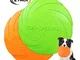 Frisbee Giocattolo, 2 Pezzo Frisbee per Cani, Frisbee di Gomma, Addestramento Facile da Tr...