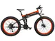 LANKELEISI T750Plus 27 Speed 26 * 4.0 Fat Bike, Bici elettrica Pieghevole Pieghevole 1000W...