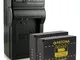 PATONA 4in1 Caricabatteria + 2x Batteria LP-E12 compatibile con Canon EOS 100D EOS M M10 M...