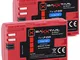 Baxxtar PRO - 2x LP-E6N (2040mAh reale) Batteria di qualità con Infochip, sistema intellig...