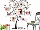 Wall Sticker,  Adesivi Murales, Carta da Pareti "Famiglia photo frame albero" Decorazione...