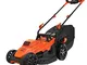 BLACK+DECKER BEMW461BH-QS Tagliaerba Elettrico Ampiezza Taglio 34 Cm, Arancione