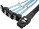 CableDeconn - Cavo Dati per Hard Disk da 50 cm, Mini SAS 36P SFF-8087 Verso 4 SATA a 7 Pin...