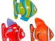 CREATIVE- Pesce Tropicale Gonfiabile 3 Pezzi Multi Colori, Multicolore, 8714572205726