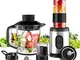 NWOUIIAY Frullatore 5 in 1 800W Frullatore Tritatutto Multifunzione con 3 Senza BPA Bottig...