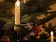 Catena Candele Albero Natale, THOWALL Set di 15.5M 50 LED Candele Natalizie con Clip, Cant...