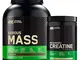 Optimum Nutrition Serious Mass Gainer Proteine Whey con Glutammina Cioccolato 2,73kg 8 Por...