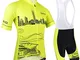 BXIO Completo Ciclismo Uomo, Asciugatura Veloce Maglia Ciclismo con 3 Tasche Posteriori e...