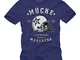 MAKAYA Magliette Maniche Corte Uomo - Casco Football Americano Bulldozer - T-Shirt con Scr...