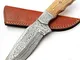 PAL 2000 SGMT-9382 - Coltello Damasco Realizzato a Mano, Manico in Legno d'ulivo, 25 cm, c...