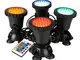 GreenSun LED Lighting Luci Piscina, Sommergibile luce del laghetto Impermeabile 8W RGB Mul...