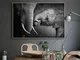 wydlb Poster e Stampe di Elefanti africani Quadri su Tela Pittura, Immagini di Animali in...