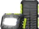 Powerbank Solare 20000mAh Caricabatterie Portatile USB C, Caricatore Impermeabile Batteria...