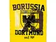 Borussia Dortmund, Bandiera di sollevamento con le armi della città, nero-giallo, 100x150c...