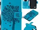 Zchen Cover LG K9,Custodia Cover Protettiva in Cuoio Flip Libro Portafoglio Resistente Ant...