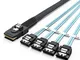 CableCreation Mini SAS 36-Pin Maschio (SFF-8087) a 4 x SATA 7-Pin Femmina, Cavo Mini SAS (...