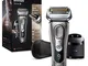 Braun Series 9 9385cc Rasoio Barba Elettrico, Ricaricabile, senza Fili, Grafite, Base Rica...