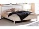 Composad Letto Matrimoniale King Size Color Frassino con testiera Laccata Bianca Lucida