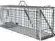 Holtaz Hardy 140x34x42 cm 1 Porta Gabbia Trappola in Metallo per Catturare Animali Vivi. c...