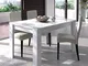 Dmora Tavolo pranzo allungabile, bianco-cm. 140/190 x 78 x 90, UNICO