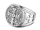 BOBIJOO JEWELRY - Anello Anello Uomo in Croce San Benedetto Protezione Demone in Acciaio,...
