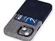 Dockem Custodia a portafoglio per iPhone 13 mini, con piastra metallica incorporata per mo...