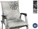 Beautissu Cuscino per sedie da Giardino Floral 100x50x6cm - Extra Comfort - Colori Resiste...