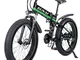 GUNAI Mountain Bike Elettrica, Bici elettrica 1000W 48V 12Ah Bici Montagna E-Bike 21 veloc...