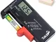 TAKIT Tester Batterie Digital Per AA, AAA, C, D, PP3, 9V, 1.5V, Batterie a Bottone - 5 Ann...