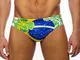 Turbo Brasil Vintage 2013 Costume a Slip da Bambino, Jaune/Vert, XL Unisex-Adulto