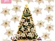 Gudotra 30pz Decorazione di Albero di Natale Fiorellini Fiori di Stella di Natale Color Cr...