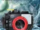 Per Olympus TG5 TG6 nero 195 piedi/60m custodia fotocamera subacquea custodia impermeabile...