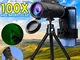 JSX 80X100 Professionale Telescopio Monoculare Potente per Il Mobile Militare Oculare Hand...