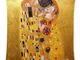 ElkinSaleStore - Federa per cuscino, quadrata con disegno de Il Bacio di Gustav Klimt, in...