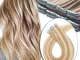 Elailite Extension Capelli Veri Adesive #18/#613 Beige Sabbia Biondo mix Biondo Chiarissim...