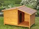 Cuccia per cani in legno di abete oliato per 4 stagioni, con patio riparato, ideale per te...