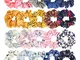 MOSOTECH 20 Pezzi Chiffon Scrunchies, Elastico in Scrunchies, Cerchietti e Fasce per Capel...