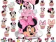 Babioms 29Pcs Minnie Cake Topper, Minnie Acrilico Topper per Torta DIY Minnie Decorazione...
