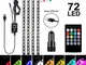 Luci Di Striscia A Led - Speclux 4 Pezzi 72 LED 8 Colori Auto Strisce Di Luci, Luci A Led...