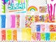 KUUQA 61 pcs Slime Kit, Comprese perline Fishbowl, Carta da zucchero, Griglia, autoadesive...