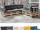 [en.casa] 1x Cuscino Sedile per Divano Paletta Euro [Grigio Chiaro] Cuscini per Palette Su...