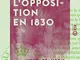 De l'opposition en 1830 (French Edition)