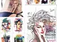 tzxdbh Tracolla Braccio Fiore Trendy Body Art Retro Tatuaggio temporaneo colorato Moderno...