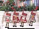 BESTZY Calza di Natale 4PCS Christmas Stockings Sacchetti di Caramelle Regalo per Albero d...