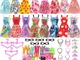 Miunana 32 Accessori per 11.5 Pollici 28-30 CM Bambola Princess Principessa: 10 Abiti Vest...