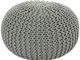 MAB - Comodo pouf lavorato a maglia, per soggiorni moderni, 55 cm, intrecciato a mano, con...