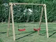 SavinOutdoor Altalena in Legno per Bambini Standard N.2 sedili Liberi Parco Giochi Giardin...