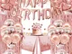 AYUQI Decorazioni Compleanno Rose Oro Festone di Compleanno Happy Birthday, Coriandoli Pal...